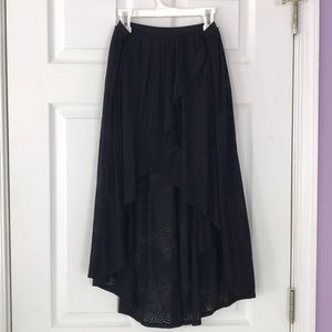 Asymmetrical black skirt